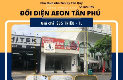 Cho thuê nhà Mặt Tiền cạnh AEON Tân Phú 160m2, 35 triệu, Ngang 8M